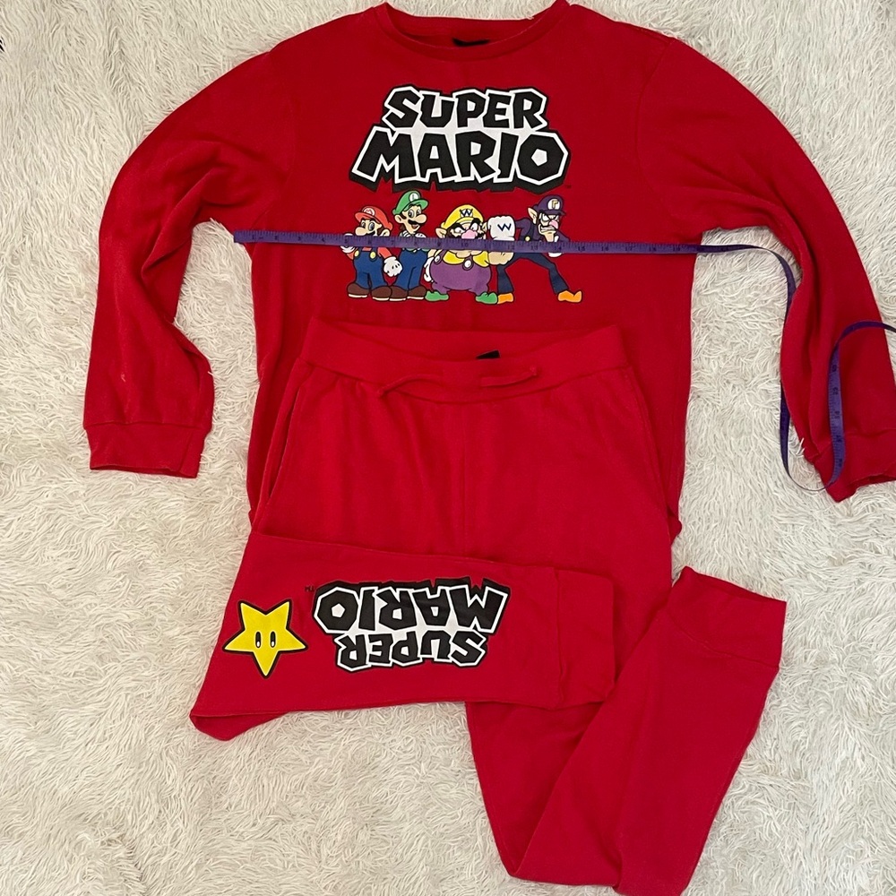 Super Mario Bros Red Boys Sweatsuit Set